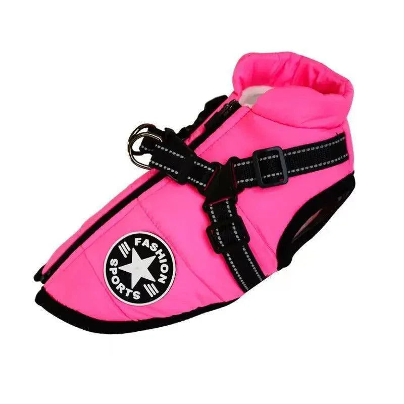 Waterproof Dog Jacket With Integrated Harness