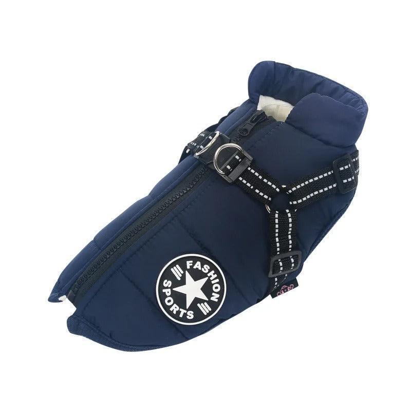 Waterproof Dog Jacket With Integrated Harness